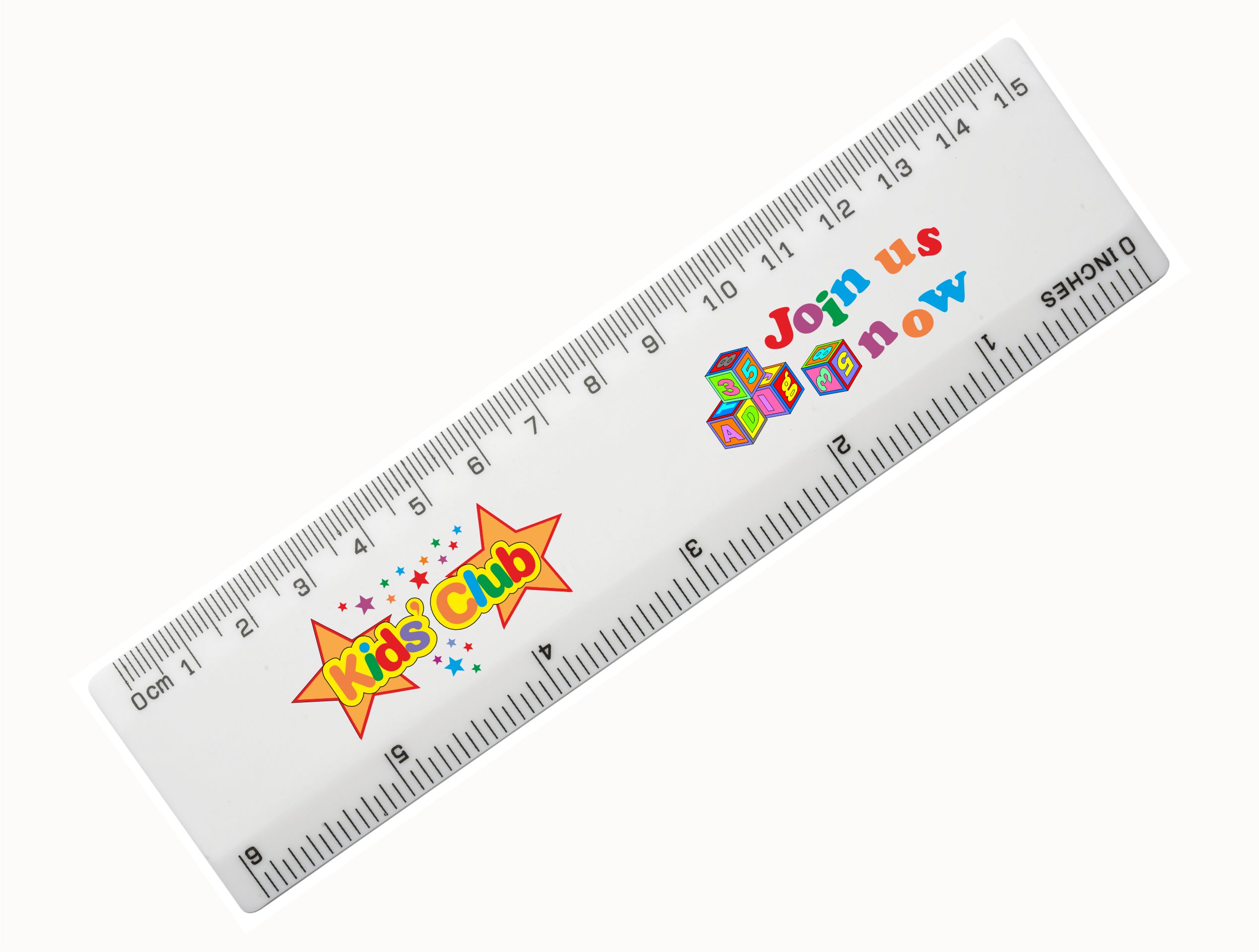 15cm 6inch plastic ruler printed in full colour