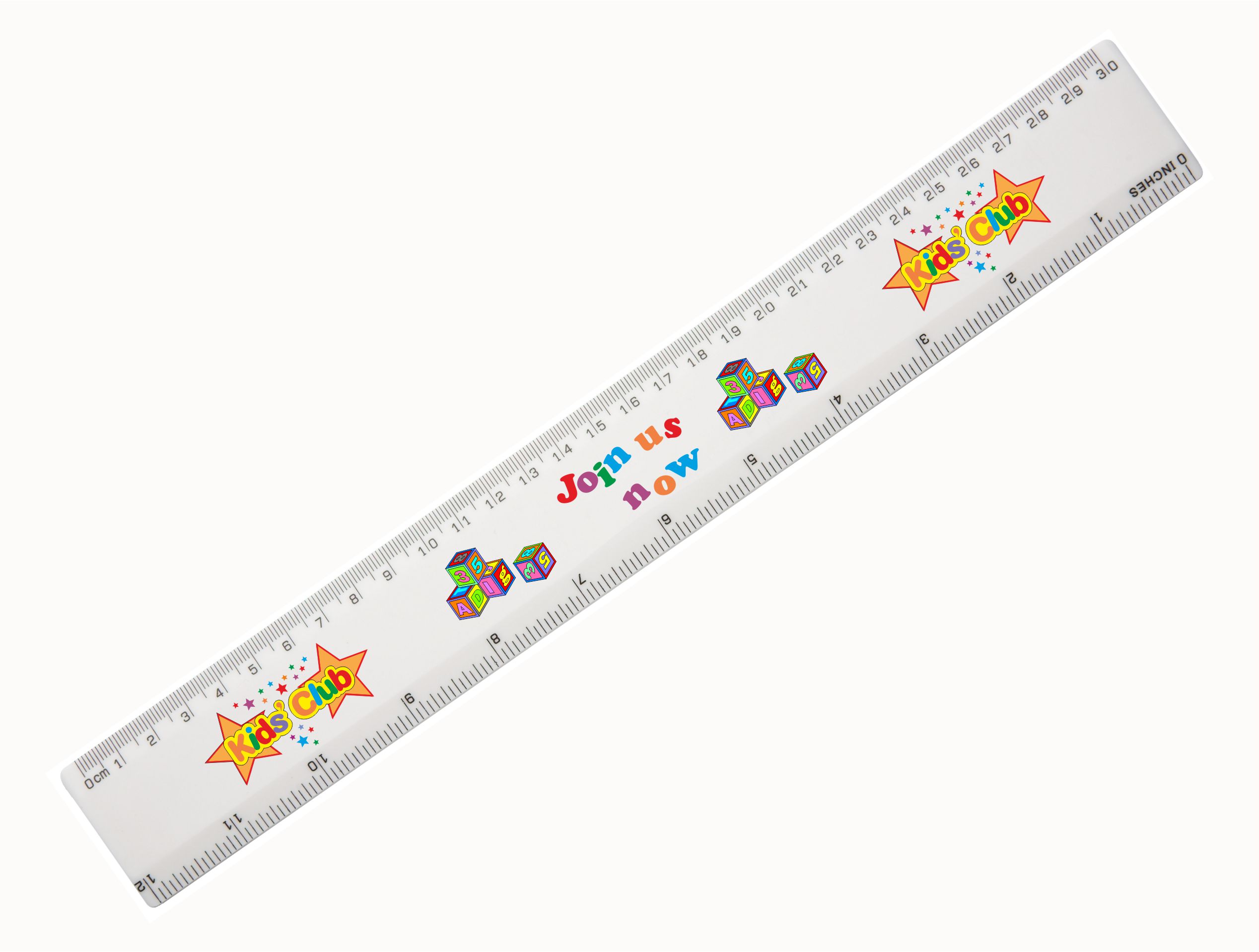 30cm 6inch plastic ruler printed in full colour