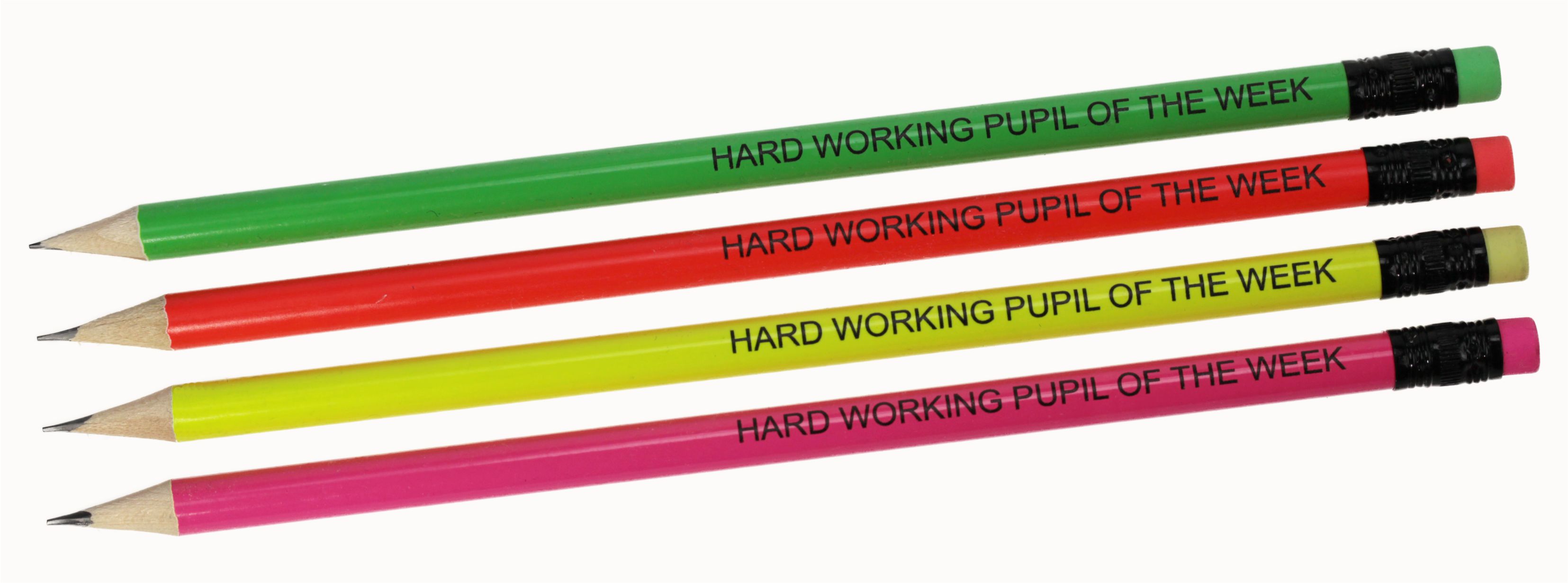 Flourescent Pencil with coloured eraser