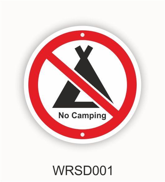 No Camping Sign